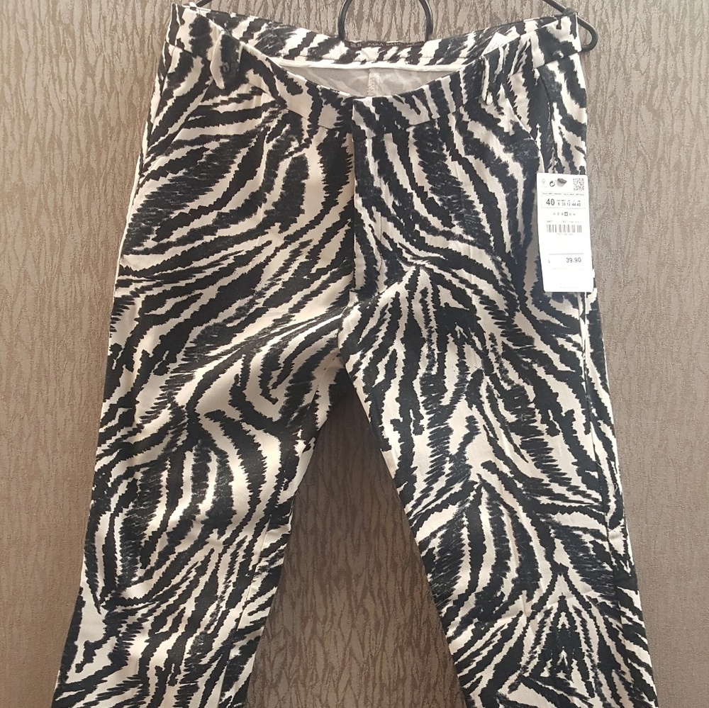 Zara basic collection Zebra pants